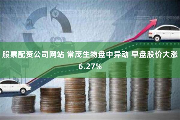 股票配资公司网站 常茂生物盘中异动 早盘股价大涨6.27%