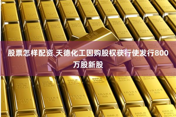 股票怎样配资 天德化工因购股权获行使发行800万股新股