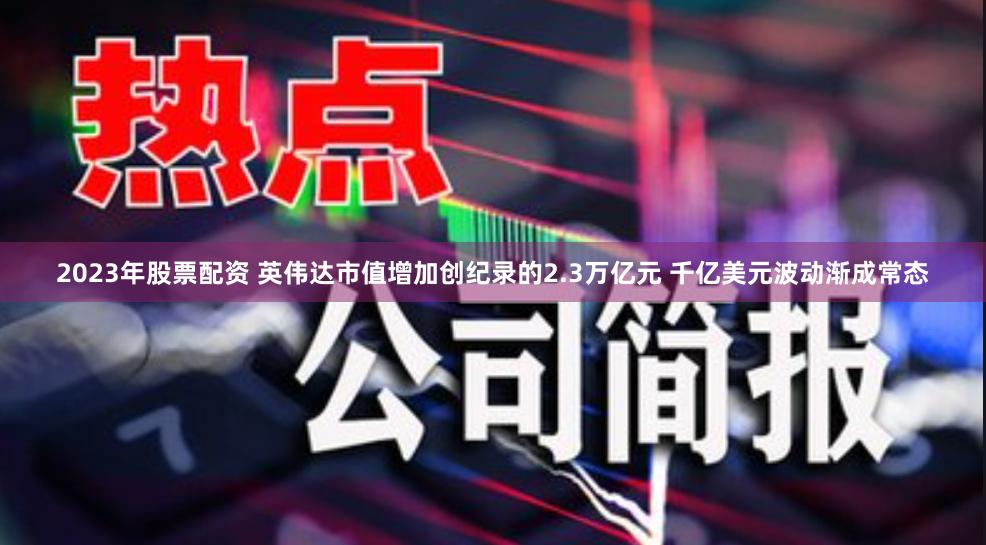 2023年股票配资 英伟达市值增加创纪录的2.3万亿元 千亿美元波动渐成常态