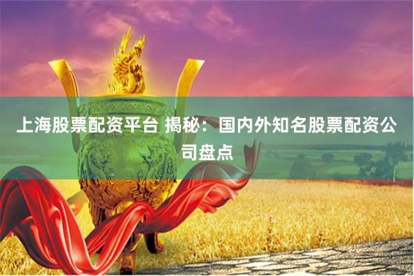 上海股票配资平台 揭秘：国内外知名股票配资公司盘点